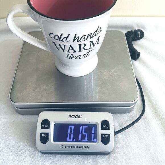 Cold Hands Warm Heart Coffee Mug Cup Tea Pedestal Coffee Cup Cocoa - Picture 7 of 8